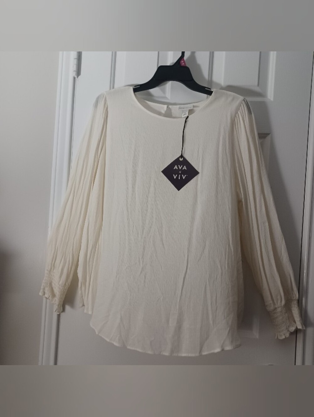 Ava & Viv Boho Blouse Blossom Sleeve Sz 1X